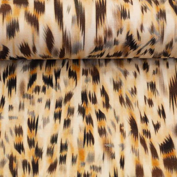 Viskosejersey Sizilien Animalprint Brauntöne von Swafing